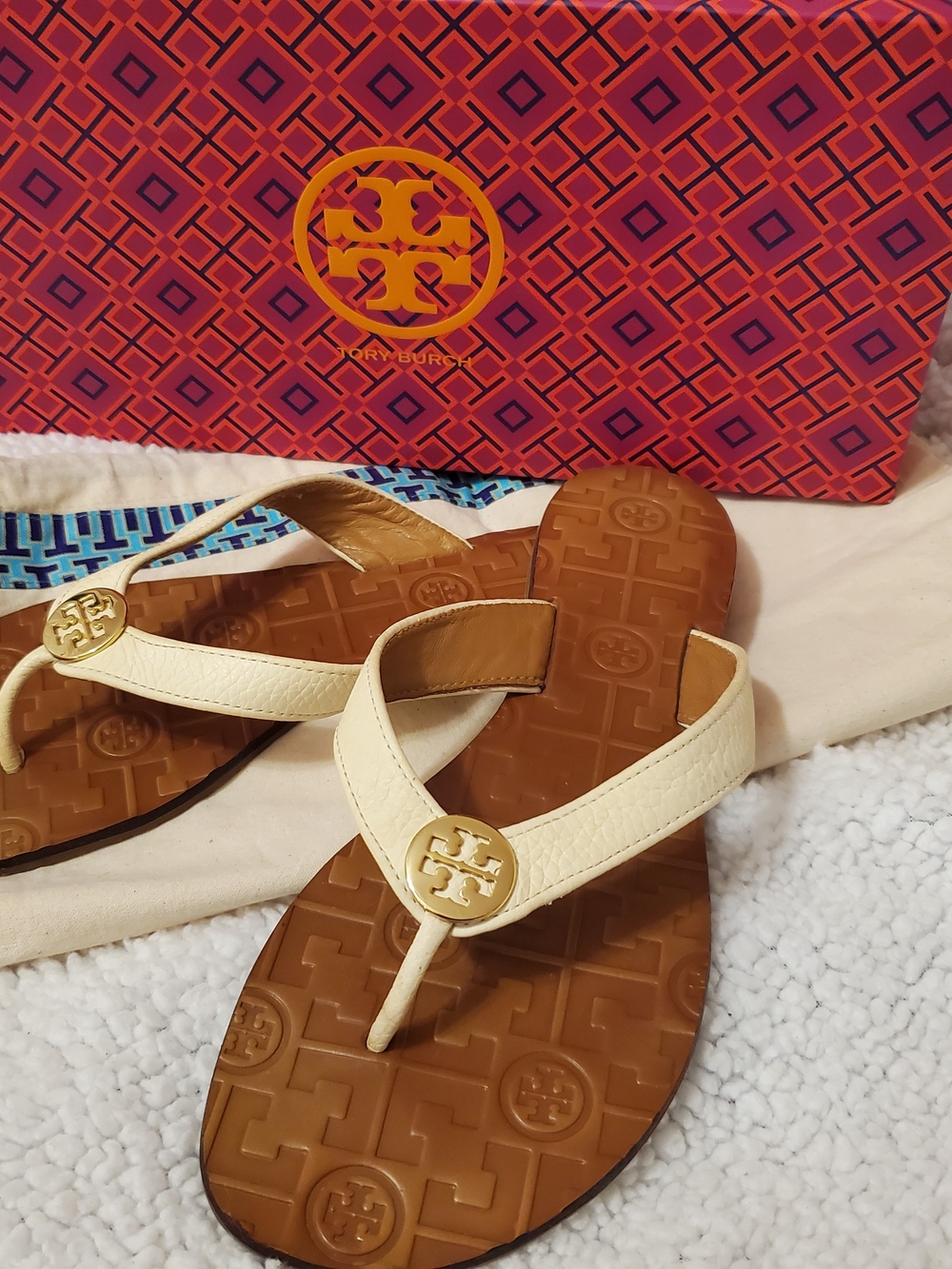 Tory Burch Women’s Cream Thora Thong Sandals